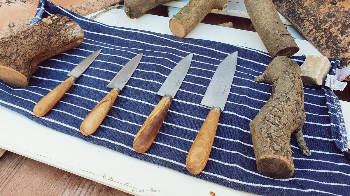 Handmade Olive Wood Kitchen Knife – Personalized Stainless Steel Blade
