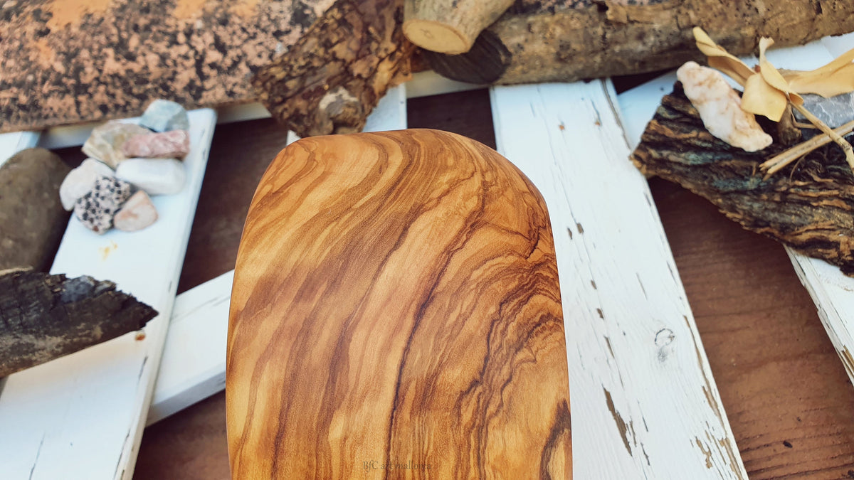 Handmade Olive Wood Salad Bowl, Large Wooden Centerpiece