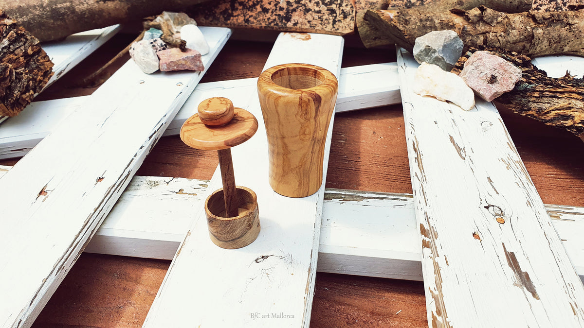 Handmade Olive Wood Toothpick Dispenser, Hygienic Artisan Holder