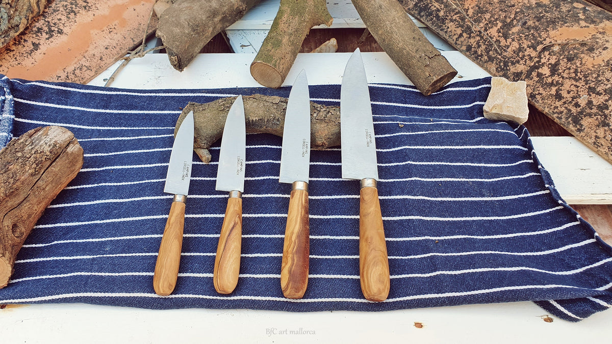 Handmade Olive Wood Kitchen Knife – Personalized Stainless Steel Blade