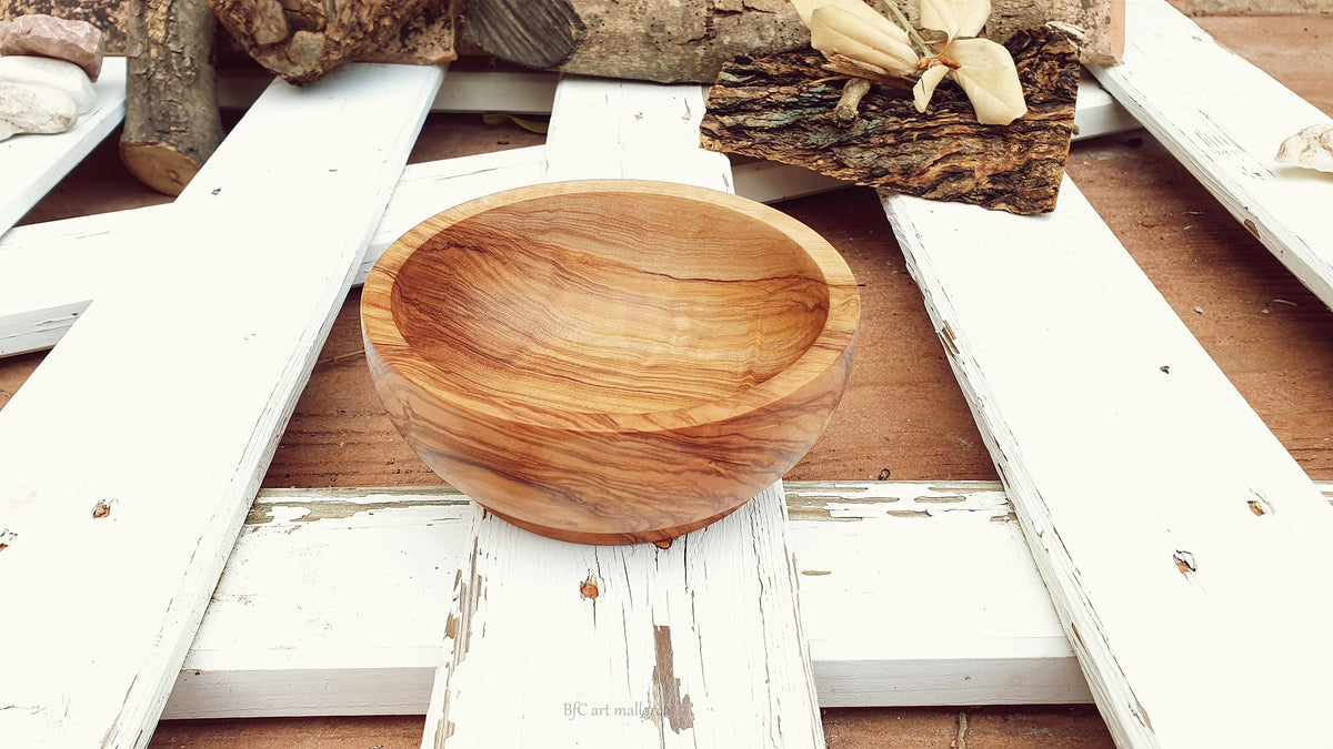 Bowls set Olive Wood handmade for Cereal Bowl for Breakfast, Individual Salads, Wooden Fruit Bowl, Snack Bowl, Vintage Bowl, Bowl For Snack