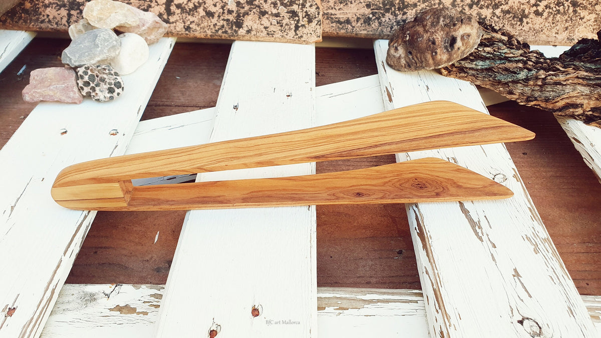 Olive Wood Salad Tongs, Beaded Dessert Servers, BfCart
