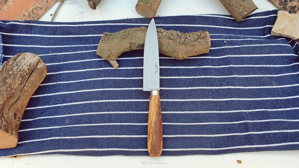 Handmade Olive Wood Kitchen Knife – Personalized Stainless Steel Blade