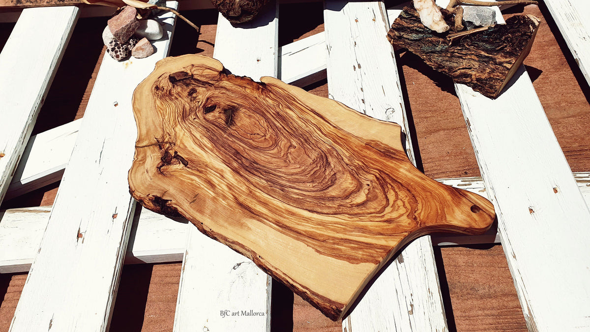 Personalized Olive Wood Cutting Board with Handle, Rustic Charcuterie Board, Live Edge Cheese Board, Kitchen Gift