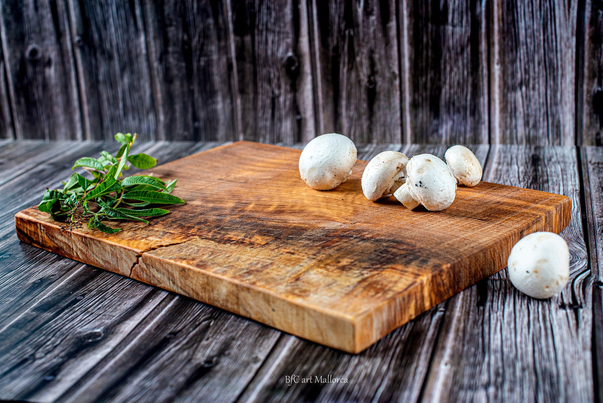 Rustic Olive Wood Cutting Board, Vintage Style Cheese Board