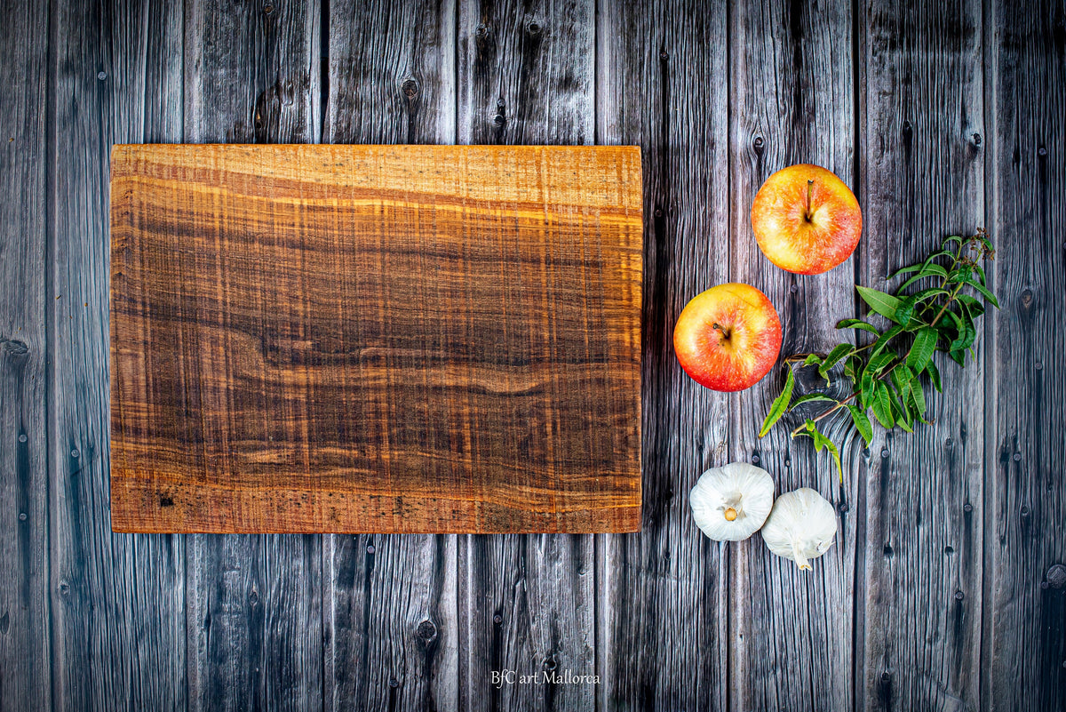 Rustic Olive Wood Cutting Board, Vintage Style Cheese Board
