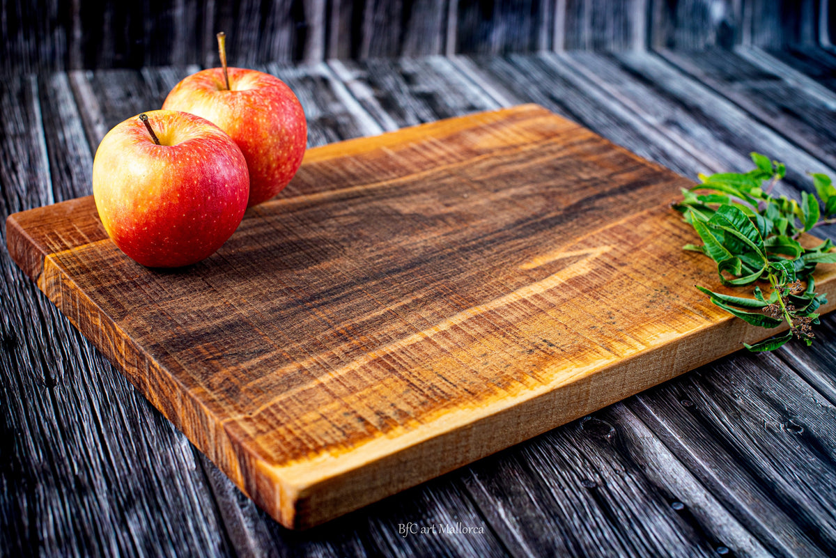 Rustic Olive Wood Cutting Board, Vintage Style Cheese Board