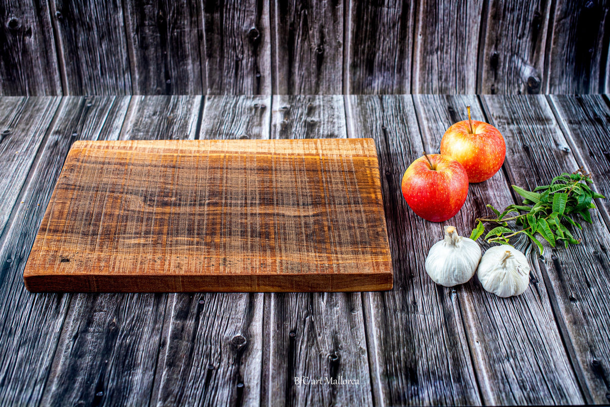 Rustic Olive Wood Cutting Board, Vintage Style Cheese Board