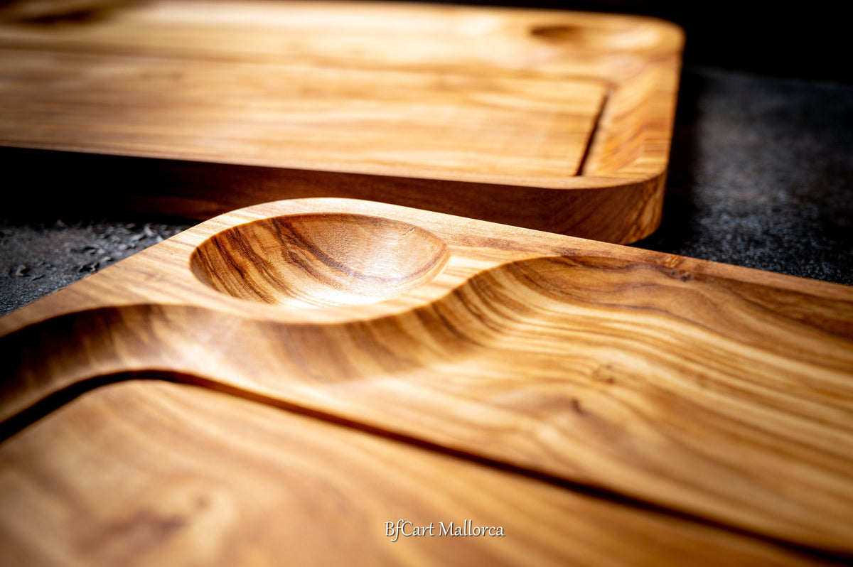 Personalized Steak Board for Meat and Barbecues Olive wood, Steak Plate with Juice Channel, Steak plate Personalized Serving and BBQ
