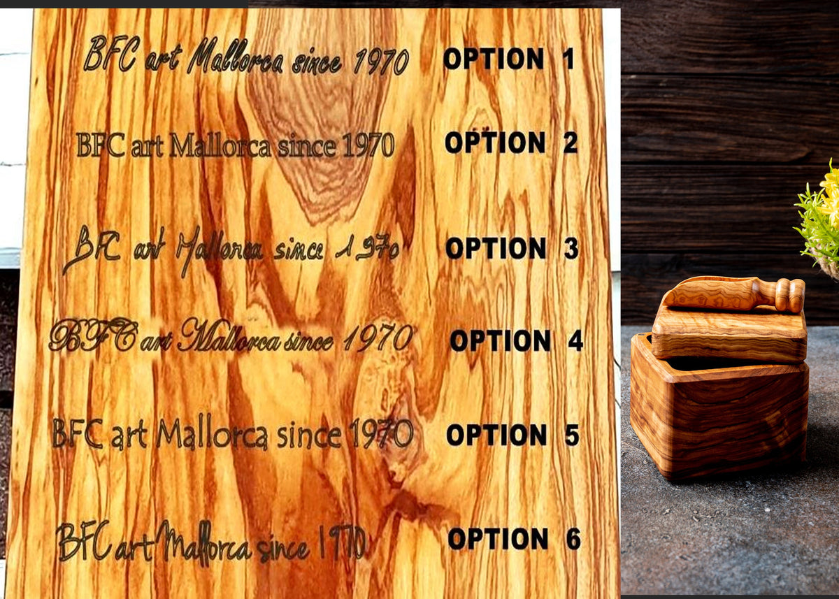 Custom Olive Wood Salt Cellar: Magnetic Lid & Spoon
