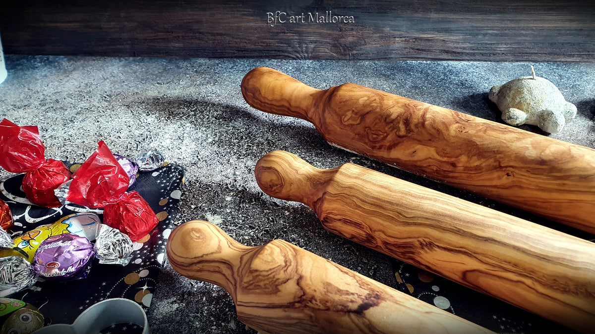 Olive Wood Rolling Pin Set, Adult & Children's Size