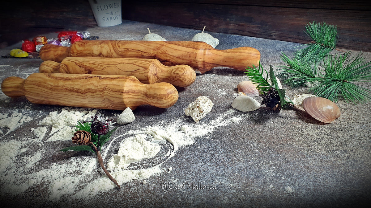 Olive Wood Rolling Pin Set, Adult & Children's Size