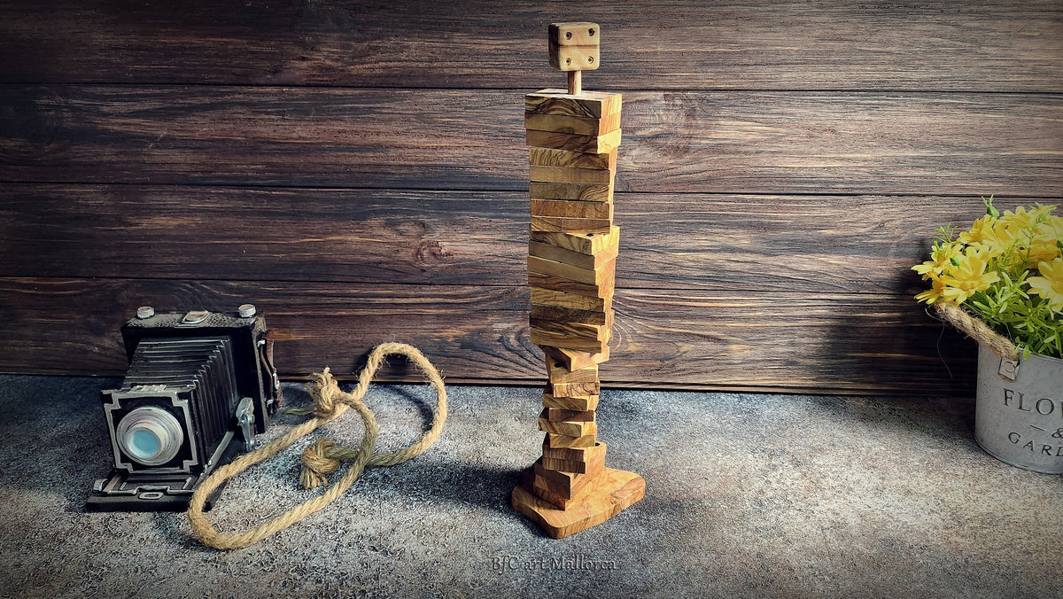 Personalized Olive Wood Dominoes Set: Handmade Double Six Domino Game