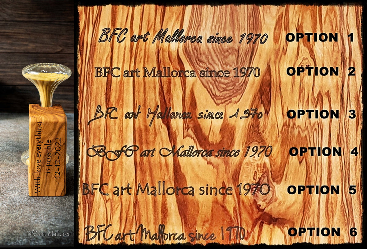 Personalized Olive Wood Hourglass: 10 Min Sand Clock, Handmade