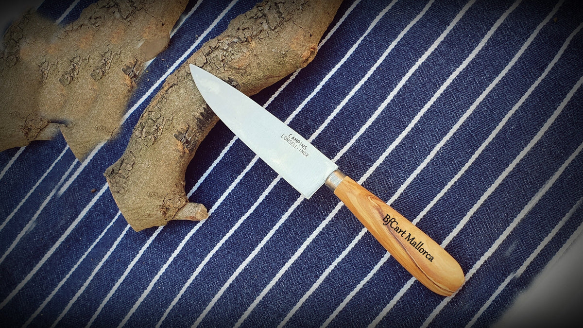 Handmade Olive Wood Kitchen Knife – Personalized Stainless Steel Blade
