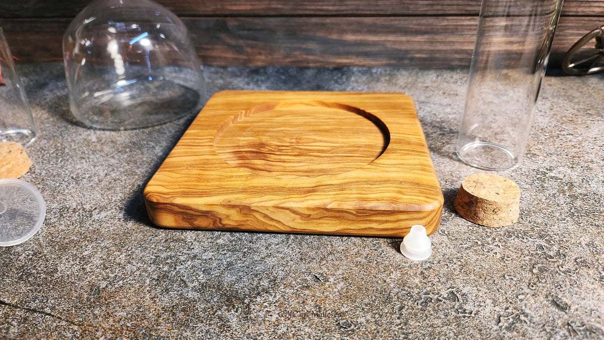 Olive Wood Unity Sand Ceremony Set: Hourglass & Vases, Personalized Wedding Decor