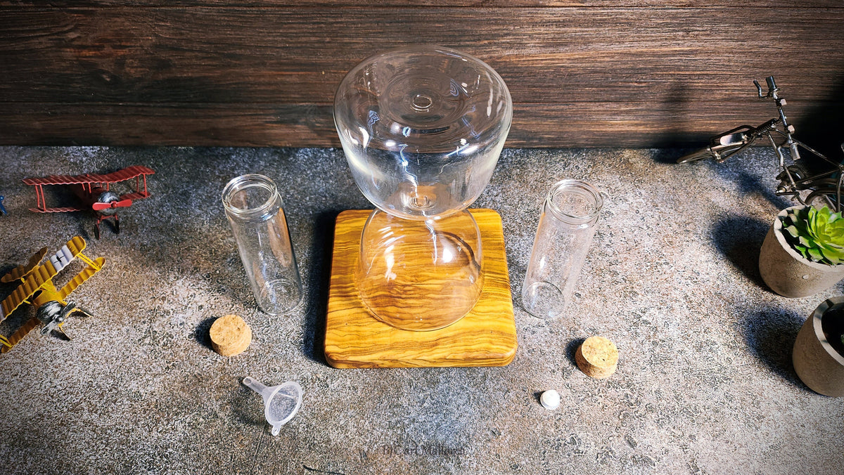 Olive Wood Unity Sand Ceremony Set: Hourglass & Vases, Personalized Wedding Decor
