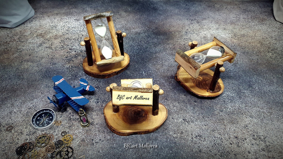 Hourglass Custom Rustic With Twist Rocker 5 minutes, Handmade Sand Timer, Live Edge Hourglass Home and Office Decoration Antique Sand Timer