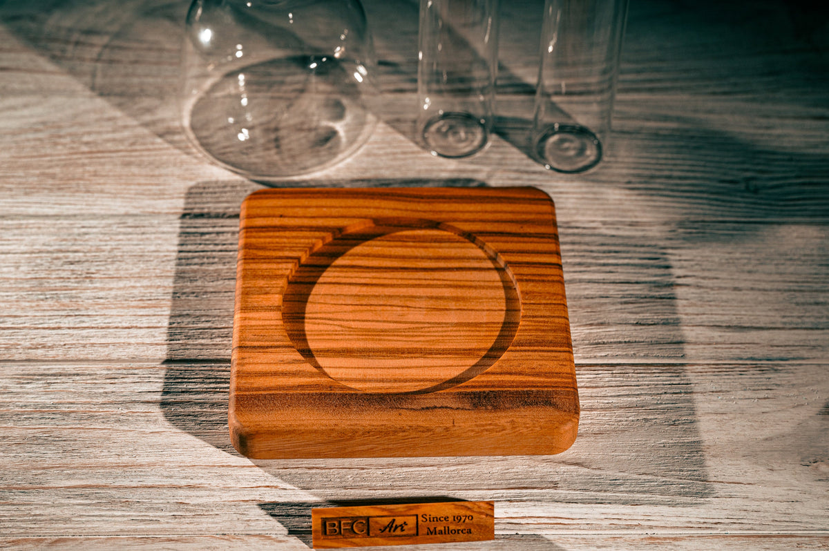 Handmade Olive Wood Wedding Unity Hourglass Set: Sand Ceremony Keepsake