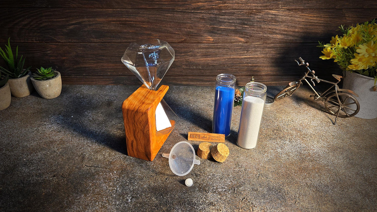 Olive Wood Wedding Sand Ceremony Set: Personalized Unity Ritual Kit