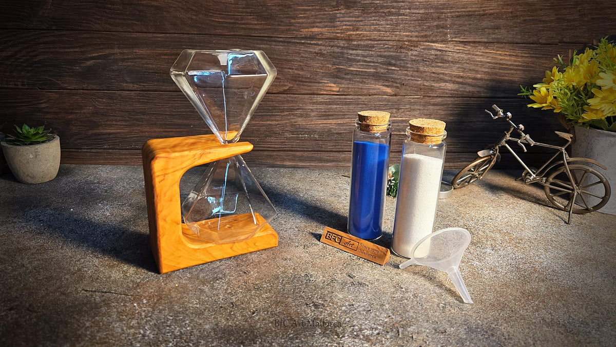 Olive Wood Wedding Sand Ceremony Set: Personalized Unity Ritual Kit