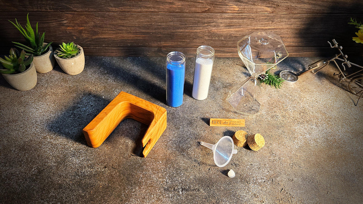 Olive Wood Wedding Sand Ceremony Set: Personalized Unity Ritual Kit