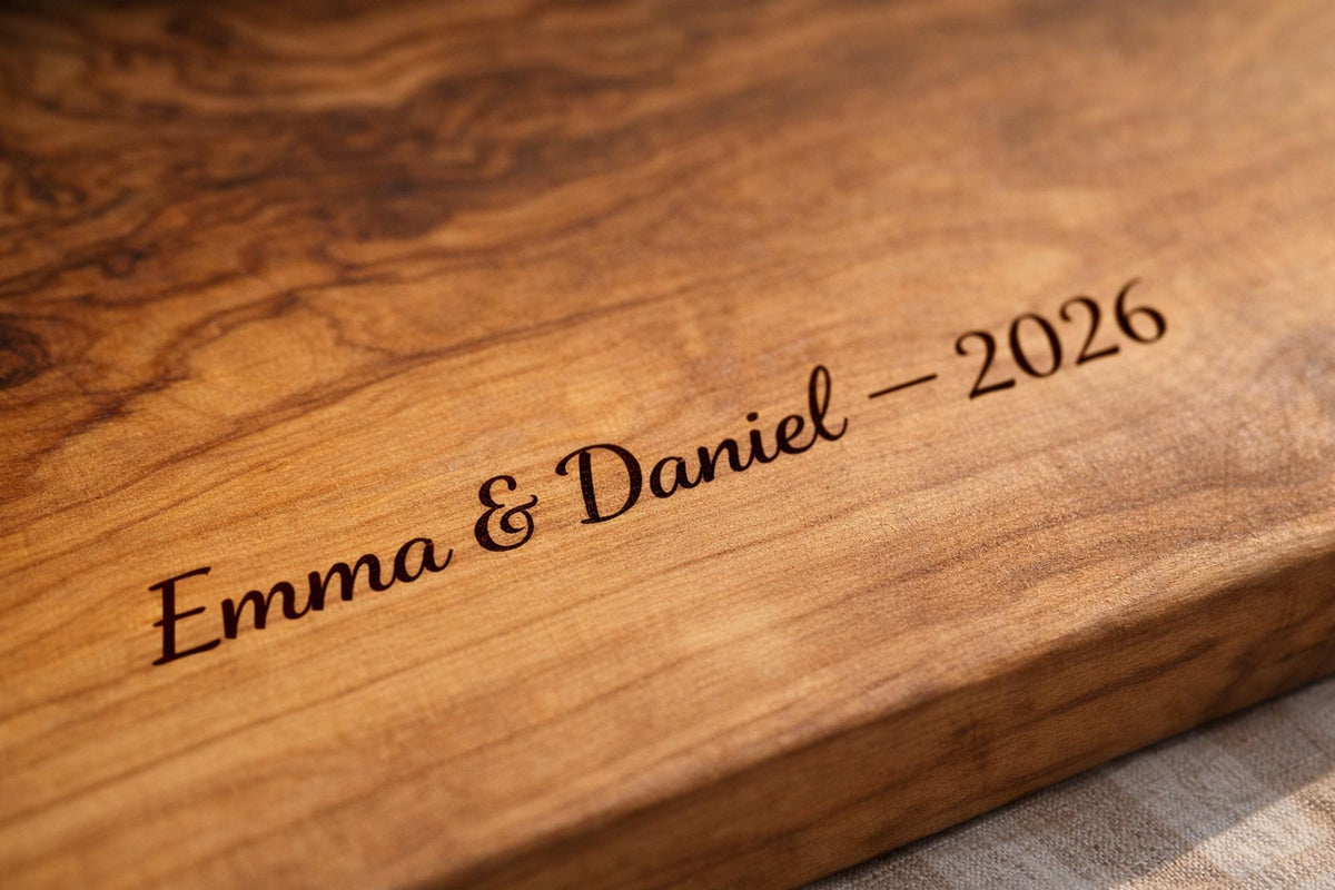 Custom Olive Wood Cutting Board, Charcuterie board gifts, Personalized Kitchen Gift, Engraved cutting boards with Engraved Message