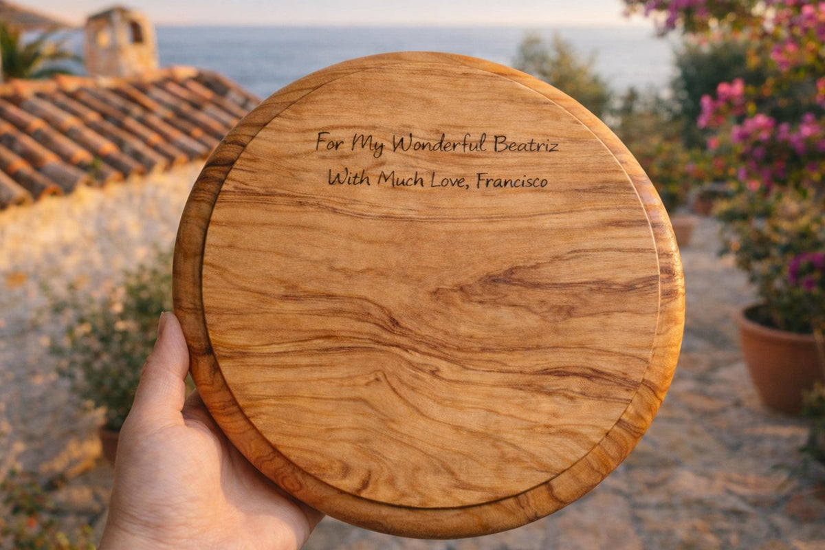 Handmade Olive Wood Plate, Small Appetizer Bowl, BfC Art
