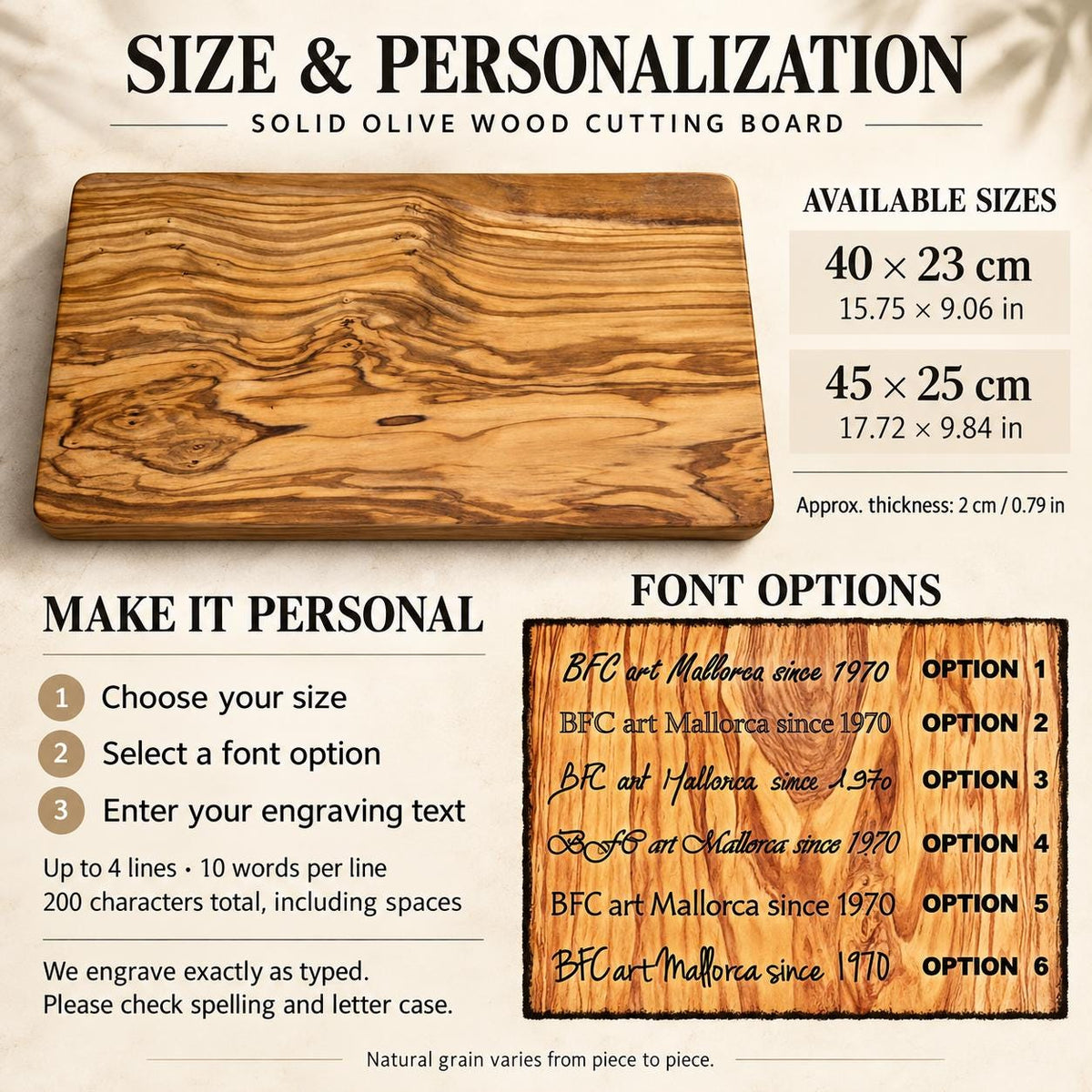 Personalized Olive Wood Cutting Board – Engraved Wedding Gift – Custom Charcuterie Board – Housewarming Gift – Rustic Kitchen Gift