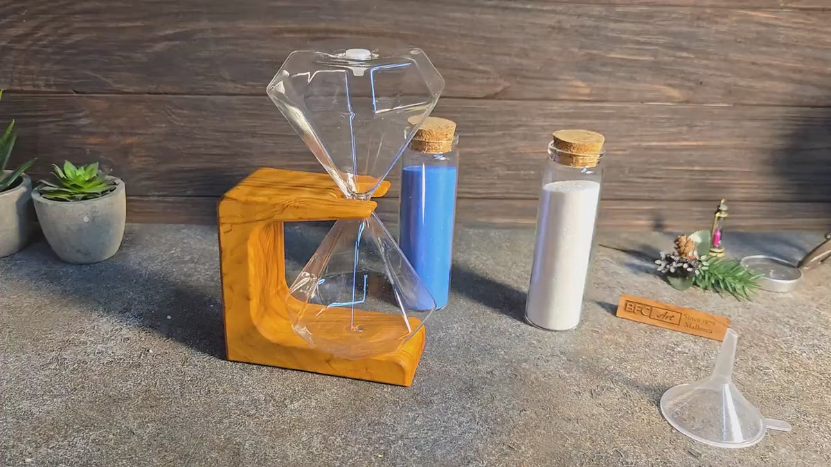 Olive Wood Wedding Sand Ceremony Set: Personalized Unity Ritual Kit