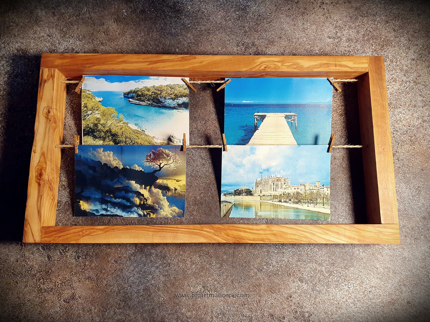 Original handmade olive wood photo frames, with our large rectangular design