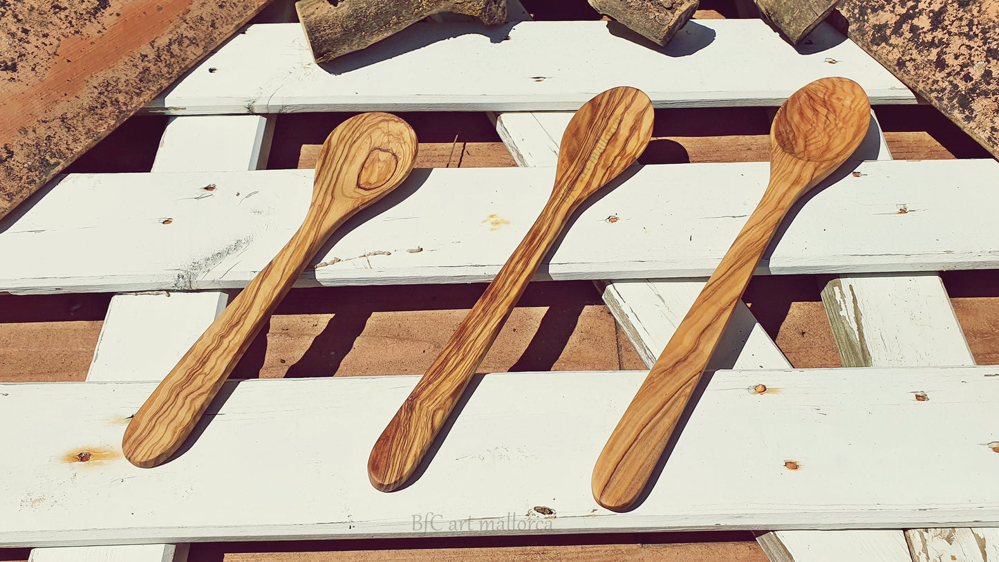 Spoon Olive Wood, Cooking Spoon, Spoon for Eating, Ecological and Natural Spoon, Kitchenware Spoon, Spoon Cooking, Wooden Spoon, Wood Spoon
