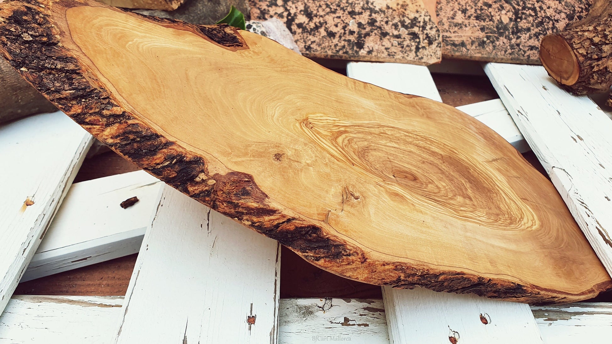 Custom Natural Edge Cutting Board, Rustic Olive Wood Charcuterie
