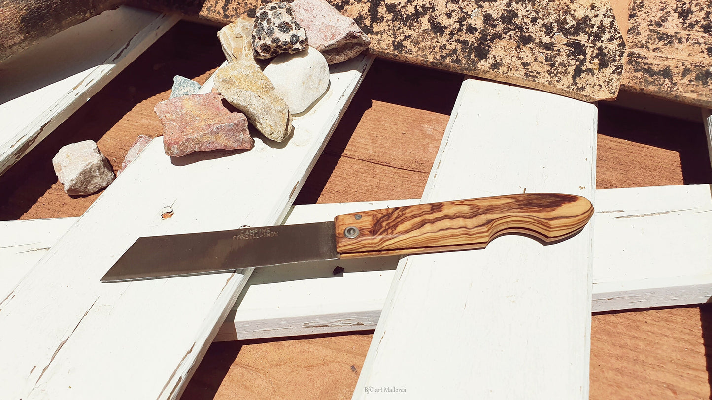 Handmade Pocket Knife, Folding Hunting Knife, Hiker Knife, Stainless Steel Knife, Olive Wood Craft Knife, Field Knife, Wood Knife, Boy Gift