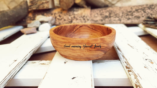 Custom Cereal Bowl, Anniversary Gift, Snack Bowl, Wood Cereal Bowl, Father's Day, Wedding Gift, Retro Salad Bowl, Mid Century Bowl, Mom Gift