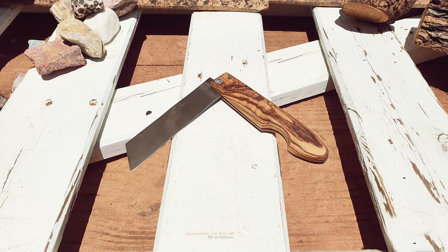 Handmade Pocket Knife, Folding Hunting Knife, Hiker Knife, Stainless Steel Knife, Olive Wood Craft Knife, Field Knife, Wood Knife, Boy Gift