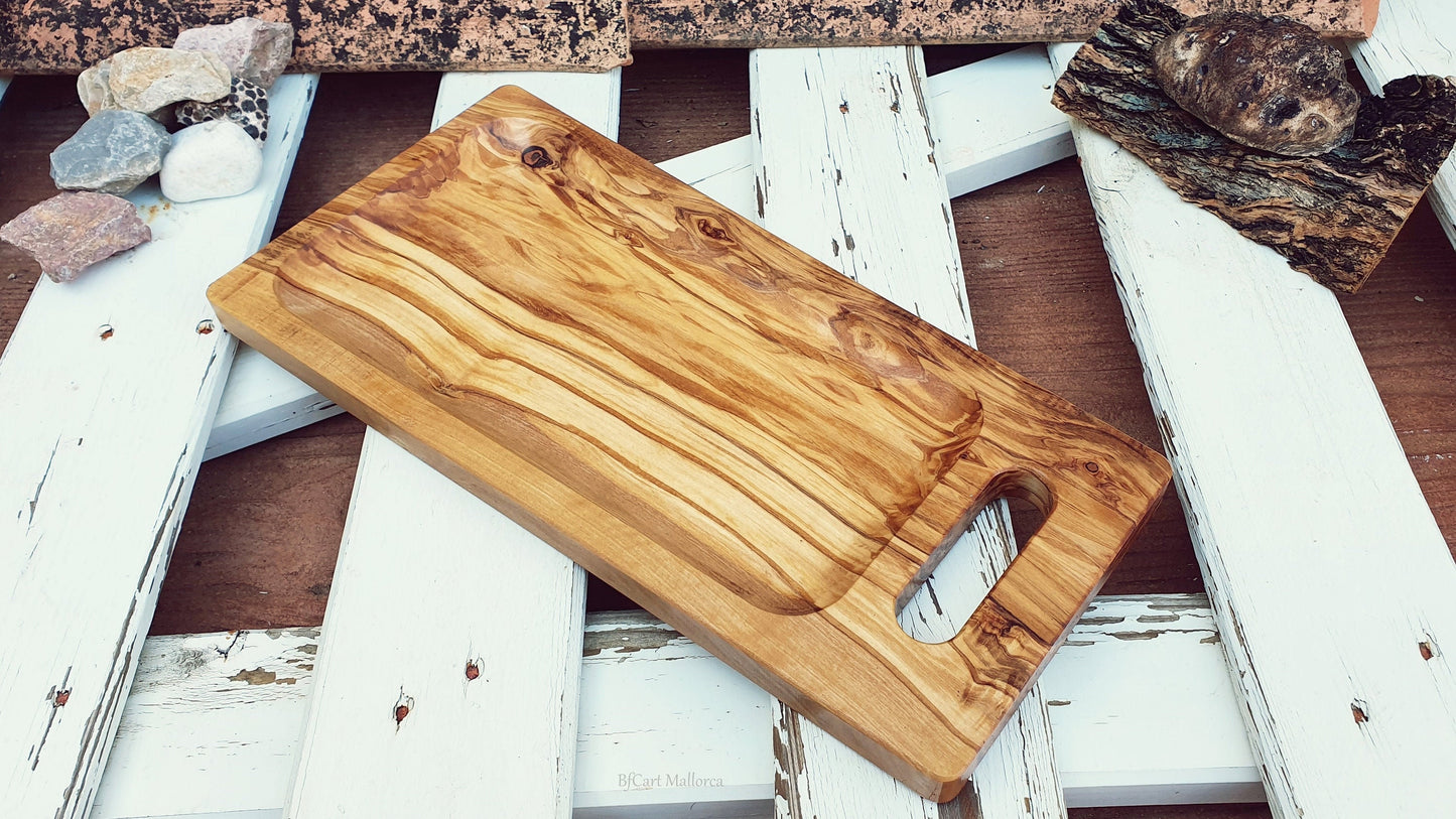 Cheeseboard charcuterie board ,Serving Cheese Long Snack Tray, Delicatessen Plate, Roast Meat Platter, Rustic Kitchen Cutter Olive wood