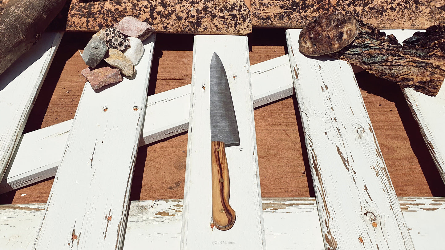 Craft Kitchen Knife, Meat Knife, Chef's Knife, Handmade Knife, Butchers Knife, Stainless Steel Knife, Olive Wood Craft Knife, Classic Knife
