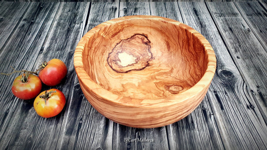 Personalized Bowl for Wedding Gift, Salad Bowl Custom Olive Wood, Bowl for Centerpiece Large, Fruit Bowl Retro Vintage Kitchen gift