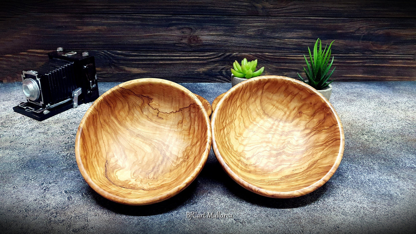 Kitchen Bowl Set of 4 Handmade Bowls for Cereal Breakfast Dessert etc made of olive wood