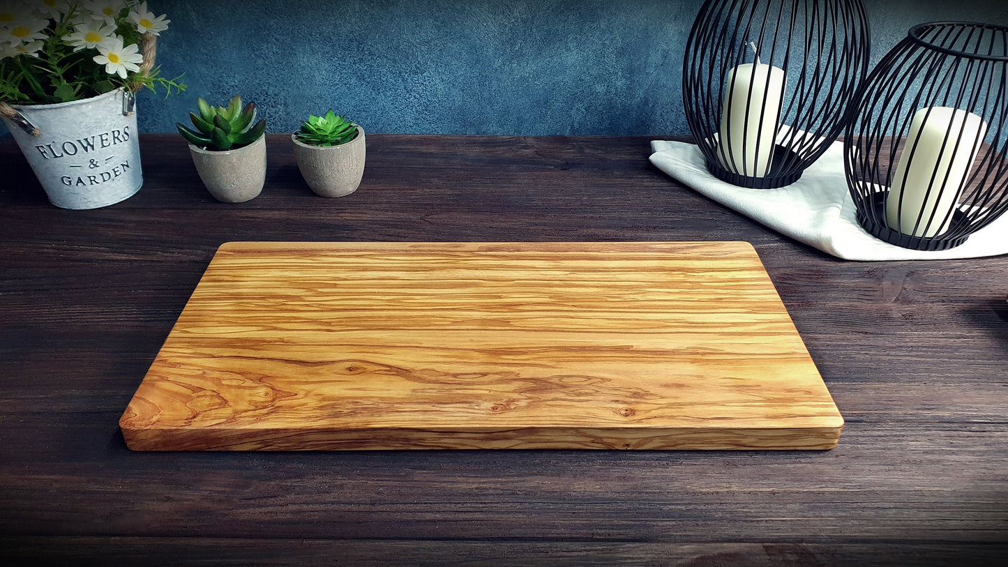 Olive wood Cutting Boards  for Preparing Meals or Serving Appetizers and Cheese Trays,  Nice Personalized Kitchen Gift