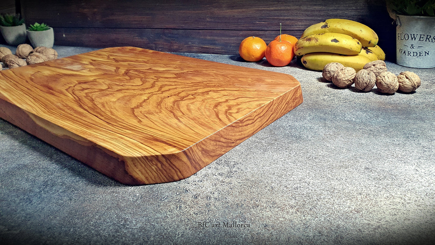 Large Cutting Boards Handmade Olive Wood, Charcuterie Board Wooden Large