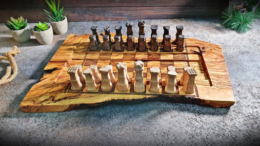 chess board olive wood special edition