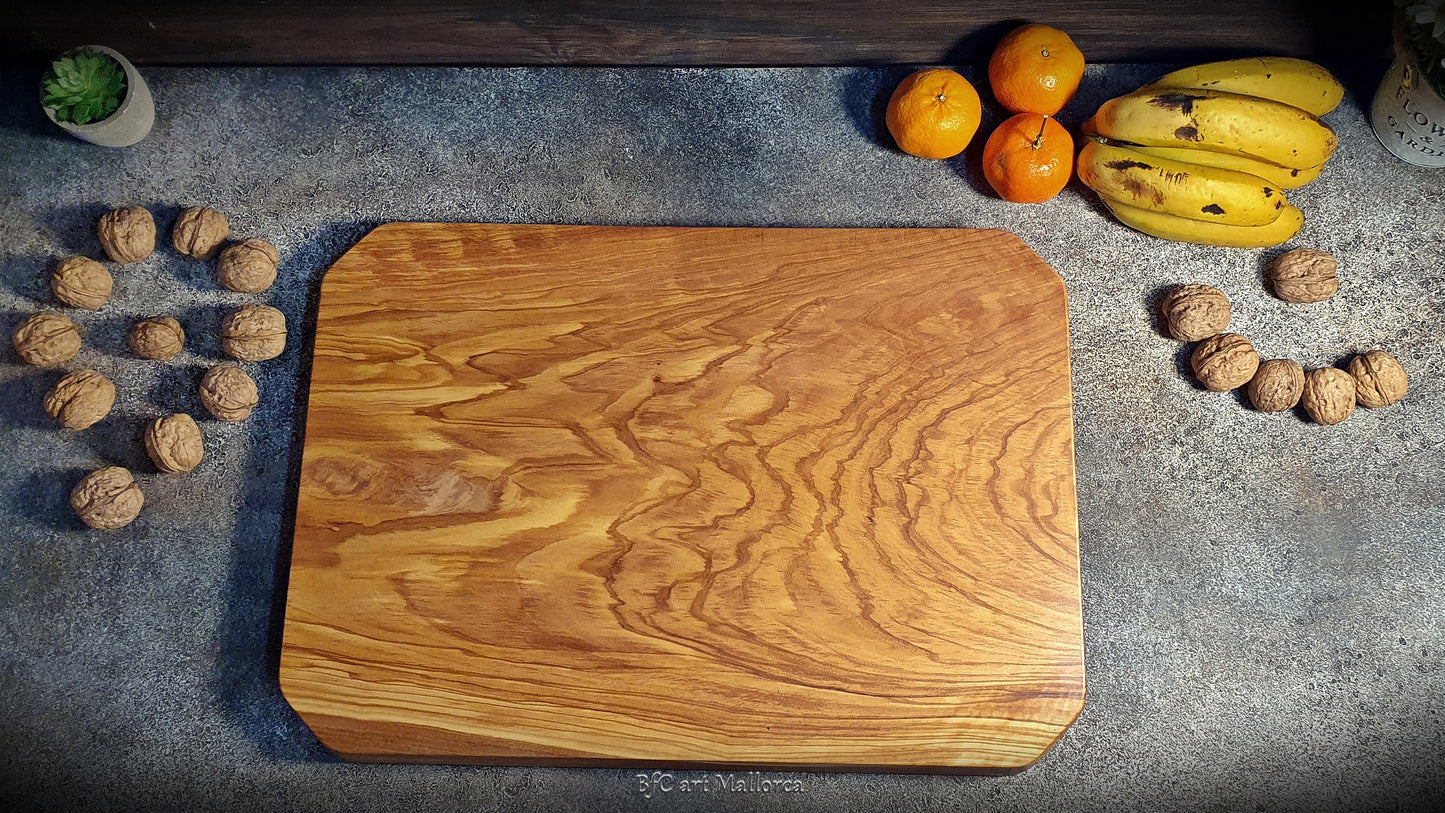 Large Cutting Boards Handmade Olive Wood, Charcuterie Board Wooden Large