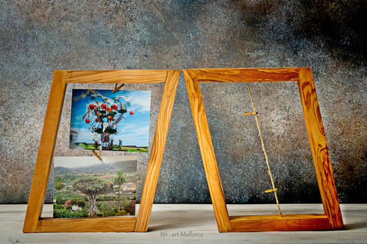 Rustic olive wood photo frames, Wood Photo Picture Frame Wall Art Rustic Home Decor for Photo Prints
