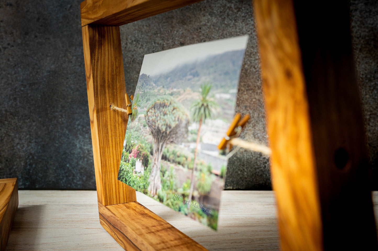 Rustic olive wood photo frames, Wood Photo Picture Frame Wall Art Rustic Home Decor for Photo Prints